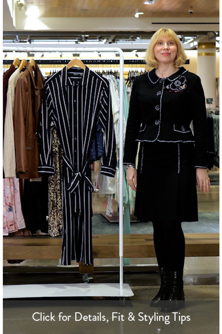 Lauren Ralph Lauren Striped Satin Charmeuse Shirtdress (Women