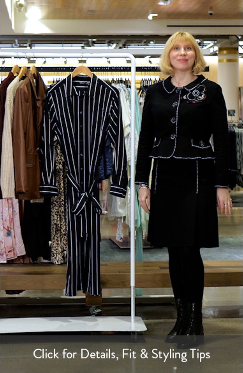 Fayella Stripe Long Sleeve Midi Shirtdress, sales video thumbnail