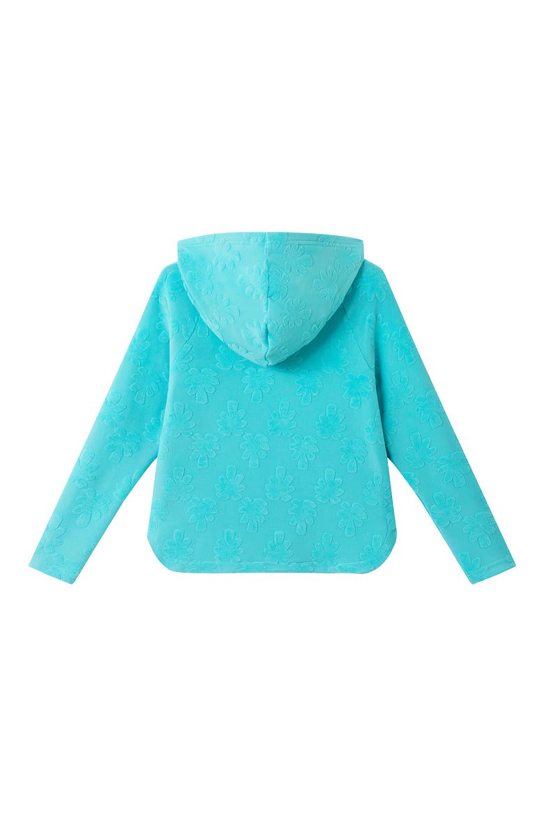 Kids' 2-Piece Terry Cover-Up Hoodie & Shorts Set, Alternate, color, AQUA PALM
