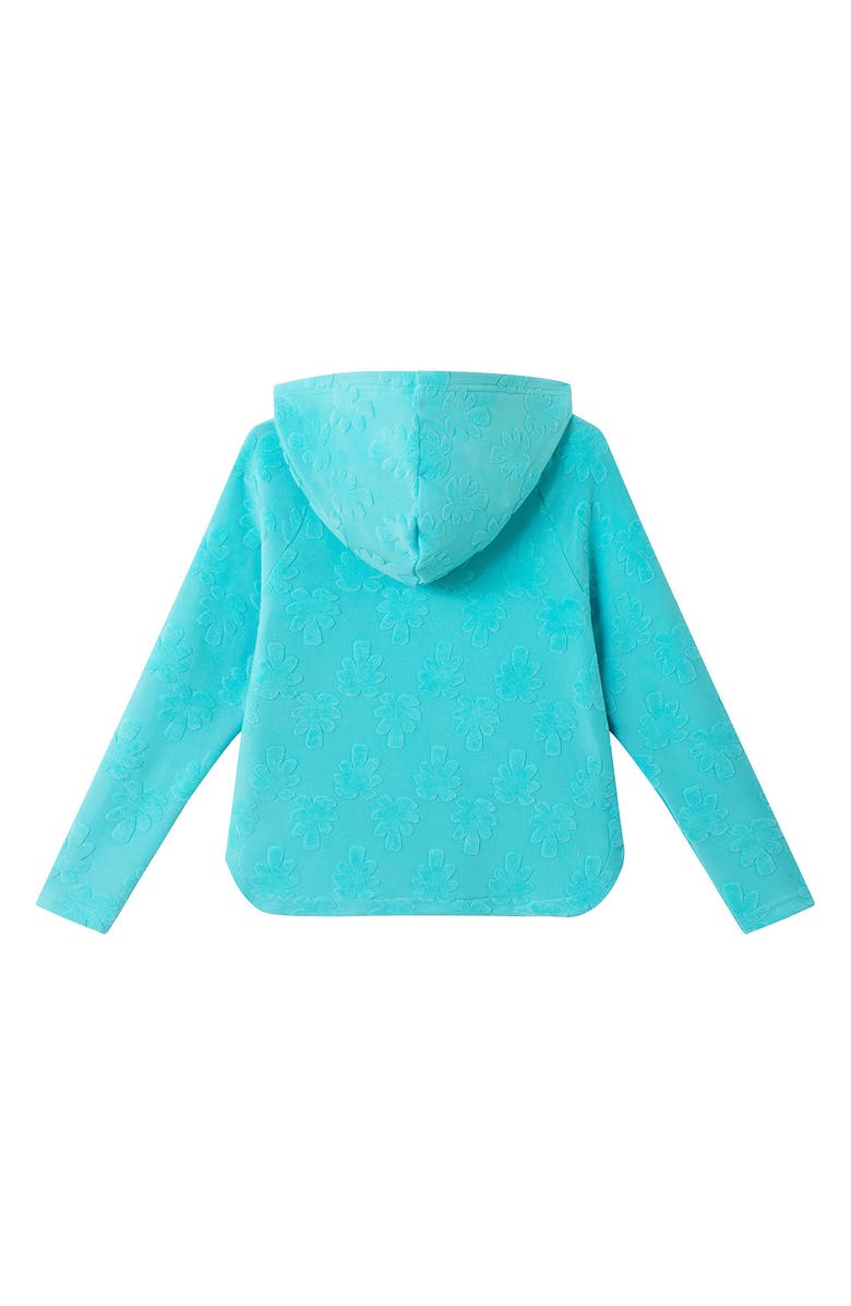Andy & Evan Kids' 2-Piece Terry Cover-Up Hoodie & Shorts Set, Alternate, color, Aqua Palm