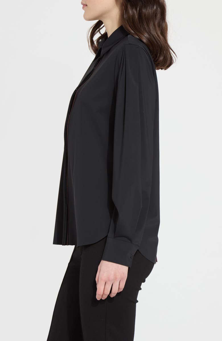 Lysse Nera Pleated Sleeve Shirt, Alternate, color, Black