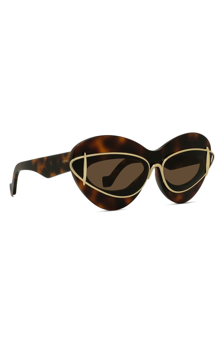 Loewe Double Frame 67mm Oversize Cat Eye Sunglasses, Alternate, color,