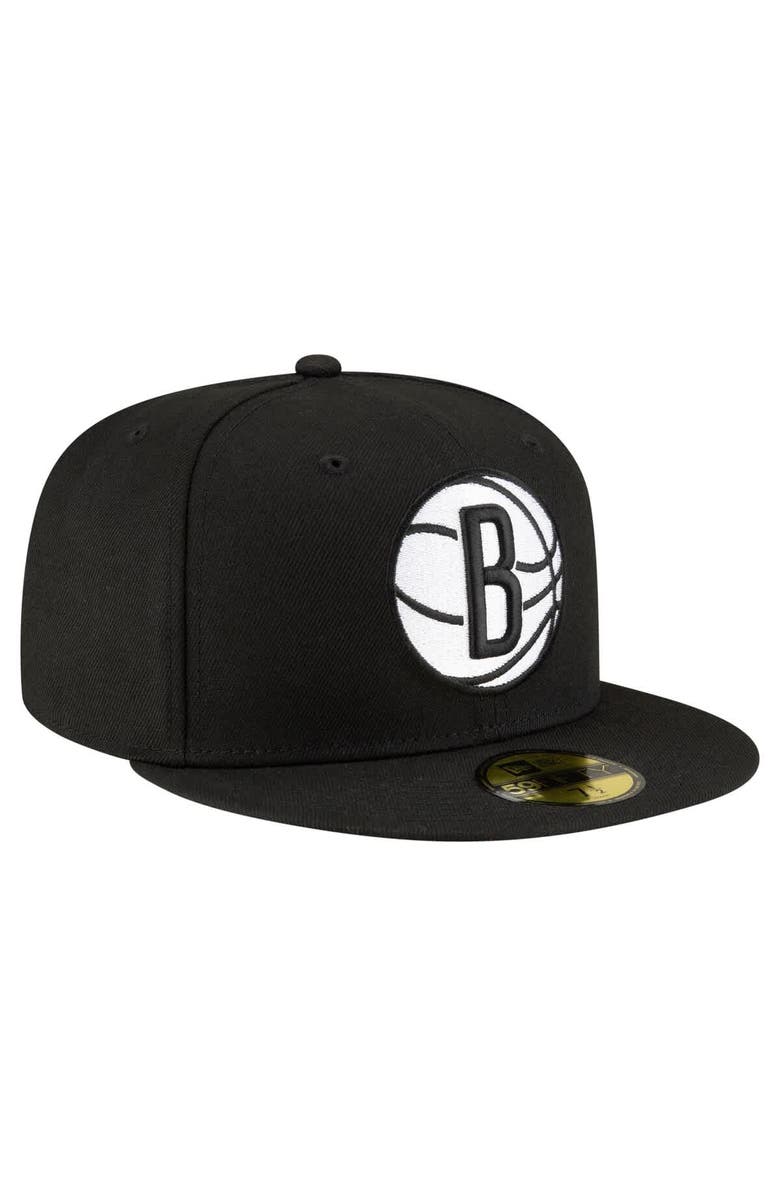 New Era Men's New Era Black Brooklyn Nets 59FIFTY Fitted Hat, Alternate, color, Black