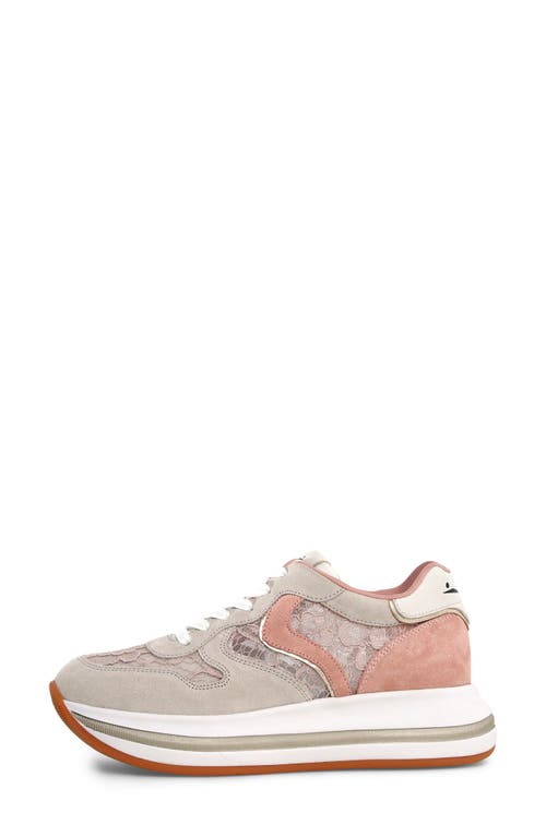 Voile Blanche Merry Mesh Sneaker In Rafia Ecru