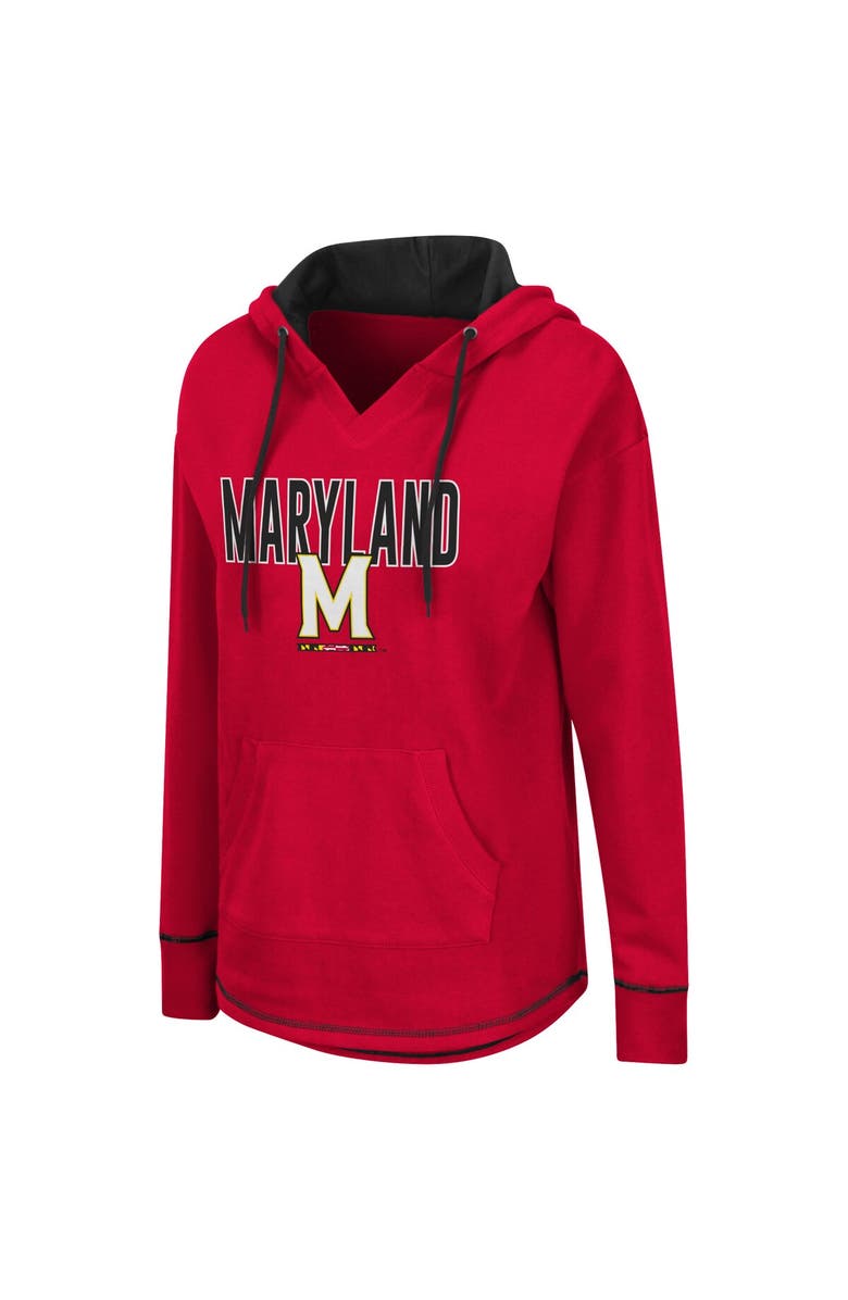 COLOSSEUM Women's Colosseum Red Maryland Terrapins Tunic Pullover Hoodie, Alternate, color, 