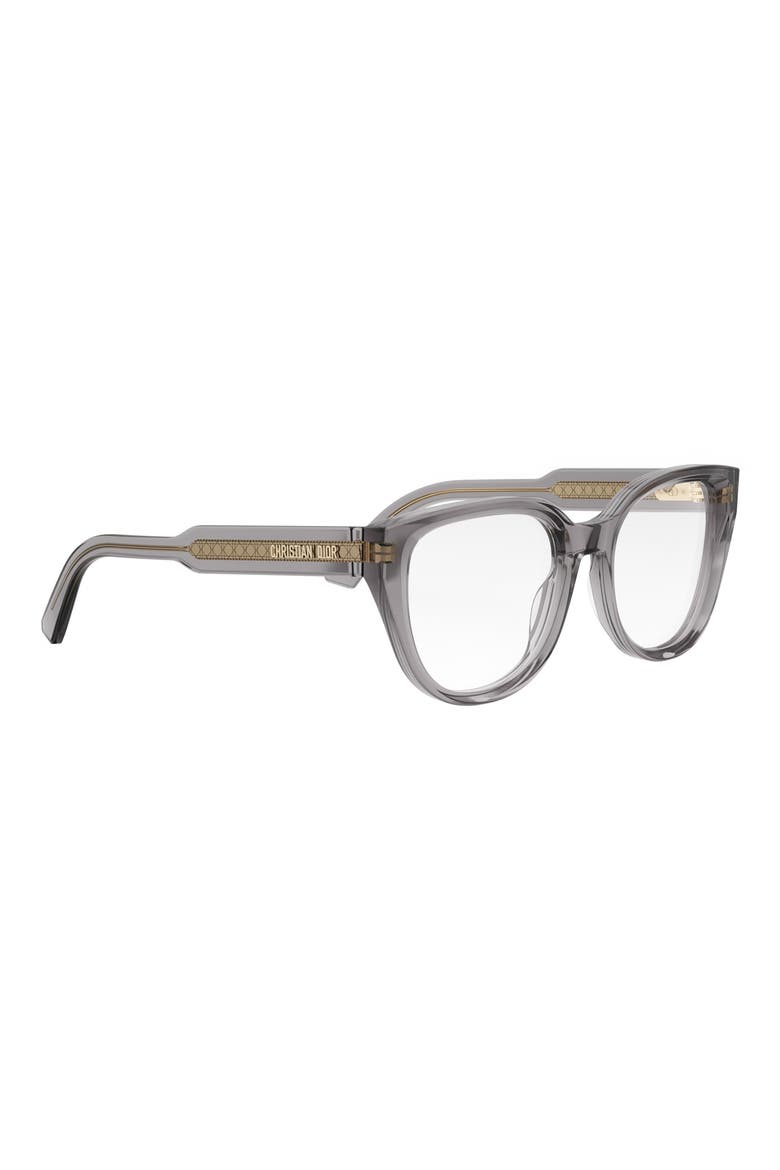 'DiorPrismeO B1I 52mm Butterfly Eyeglasses, Alternate, color, GRYO
