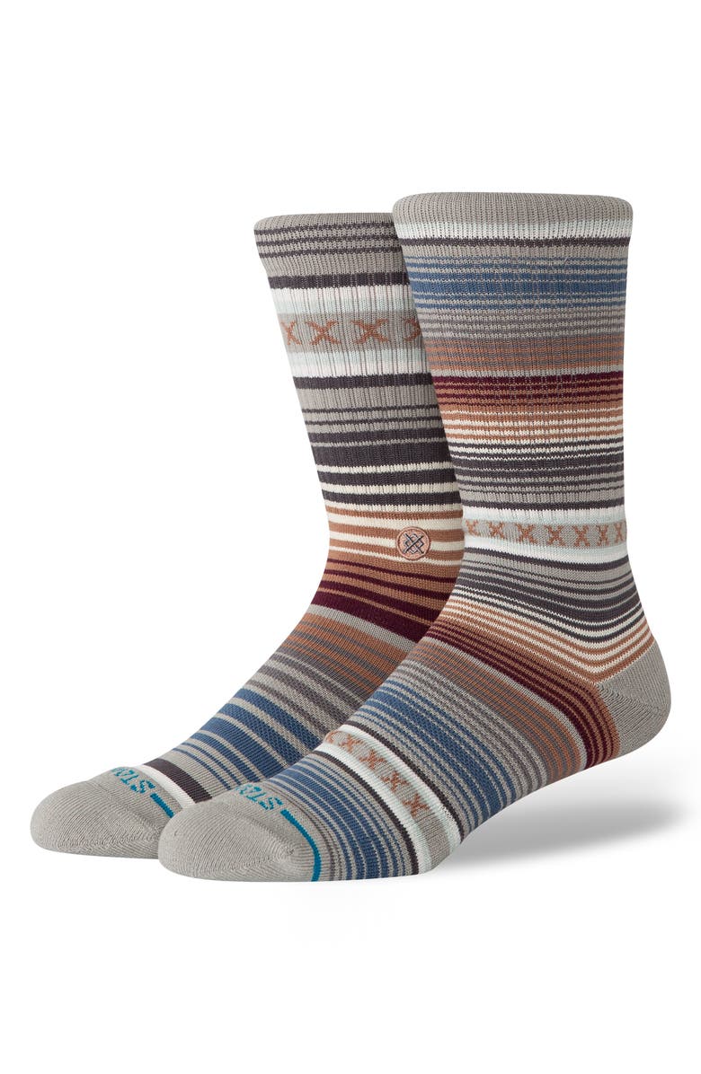 Stance Curren Crew Socks, Main, color, Grey Multi