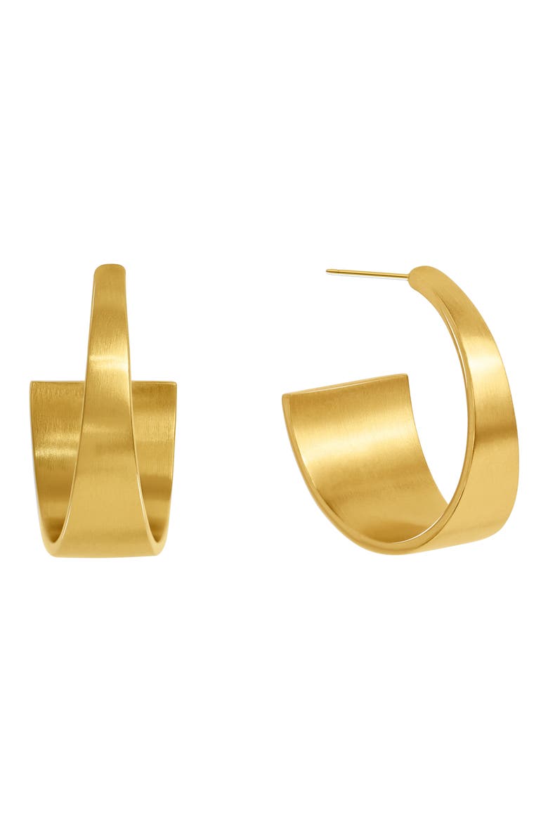 Bossa Mini Hoop Earrings, Main, color, GOLD