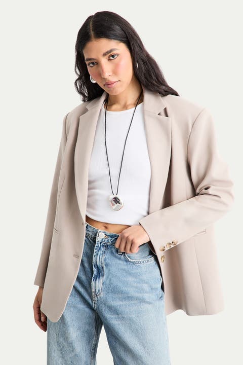 Oversized Single Breasted Blazer
