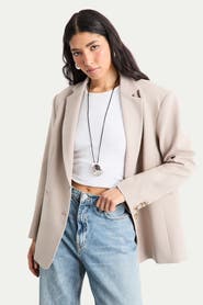 Warehouse Oversized Single Breasted Blazer