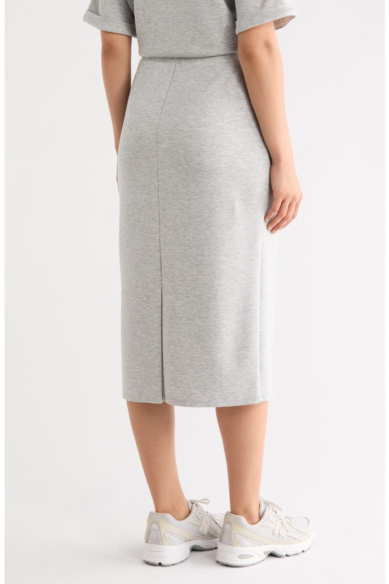 Scuba Midi Skirt, Alternate, color, GREY HEATHER
