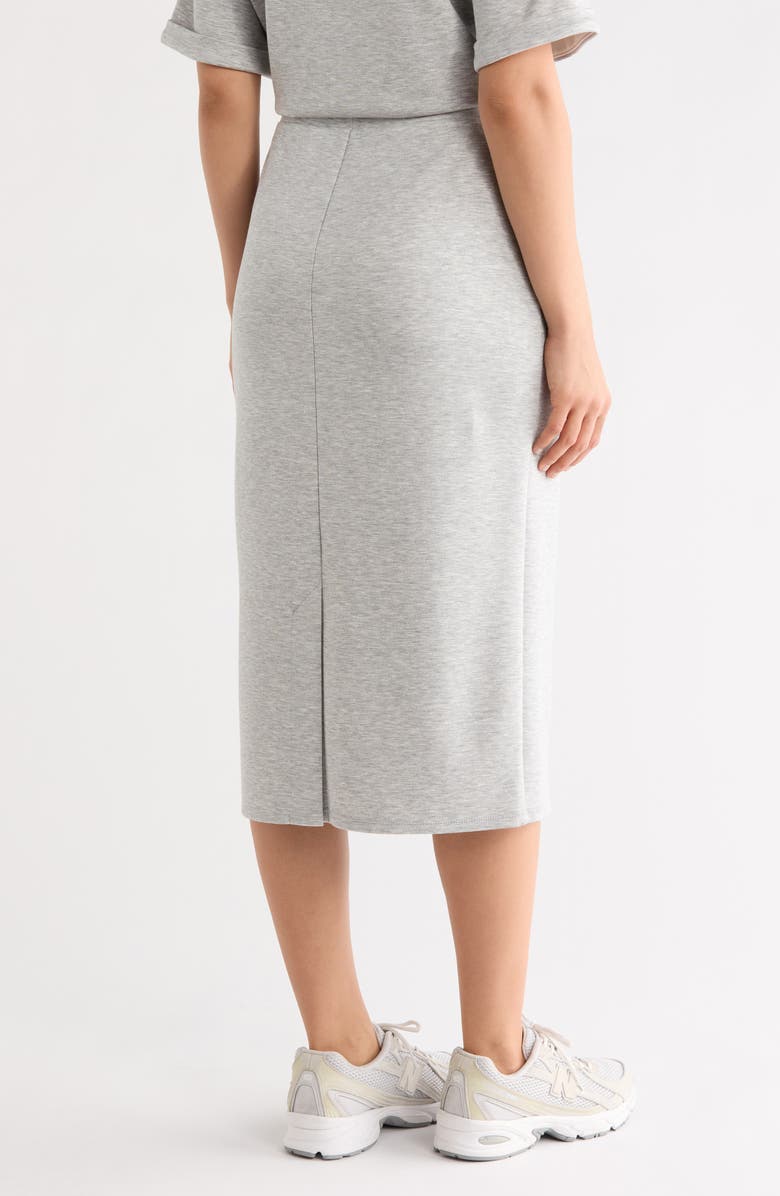 NORDSTROM RACK Scuba Midi Skirt, Alternate, color, Grey Heather