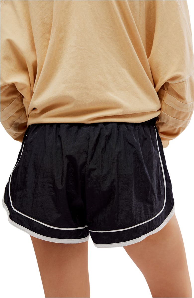 Free People FP Movement Varsity Blues Water Resistant Athletic Shorts, Alternate, color, Black Combo