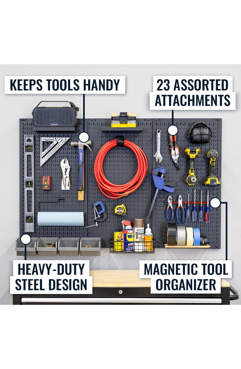 StoreYour 51" x 32" PRO Pegboard | 23 Attachments, Alternate, color, Black