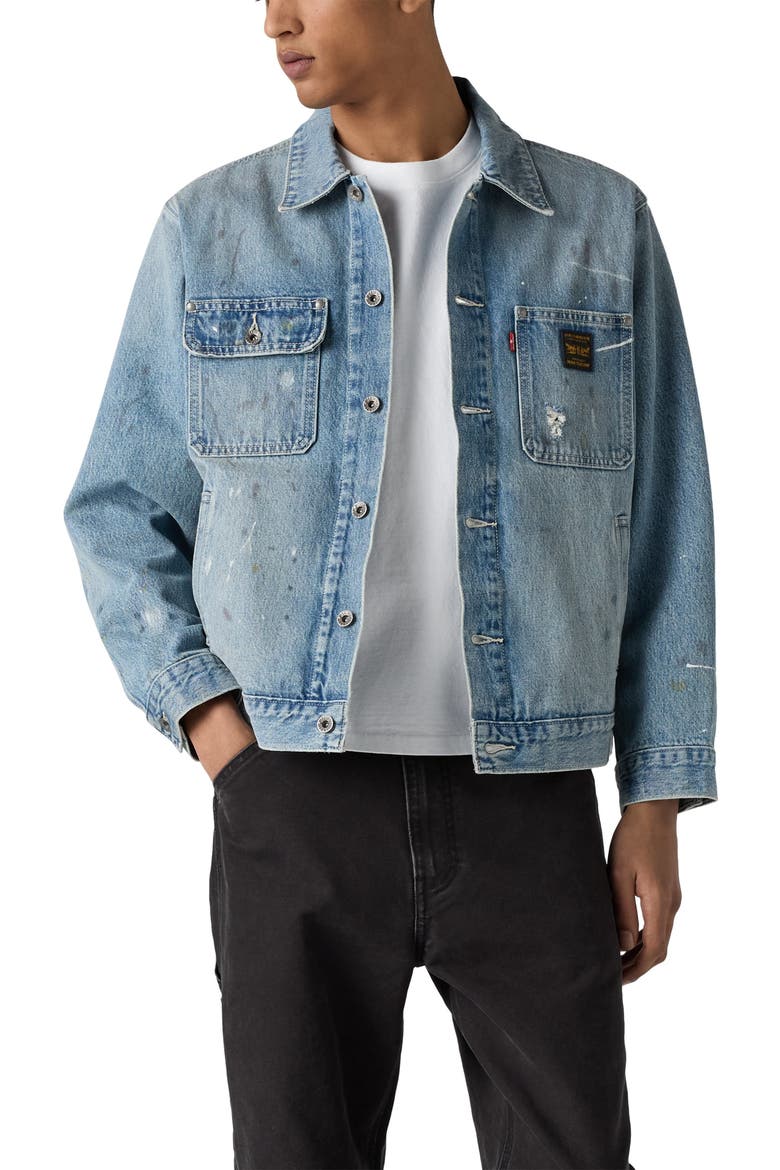 Sunrise Trucker Jacket, Main, color, DIVING DUCKS DX TRK
