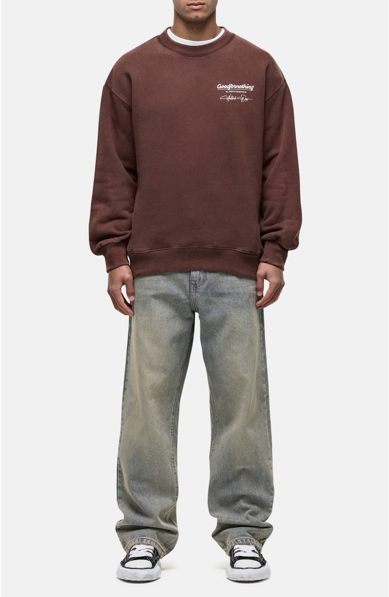 Good For Nothing Washed Rust Cult Sweathsirt, Alternate, color, Rust