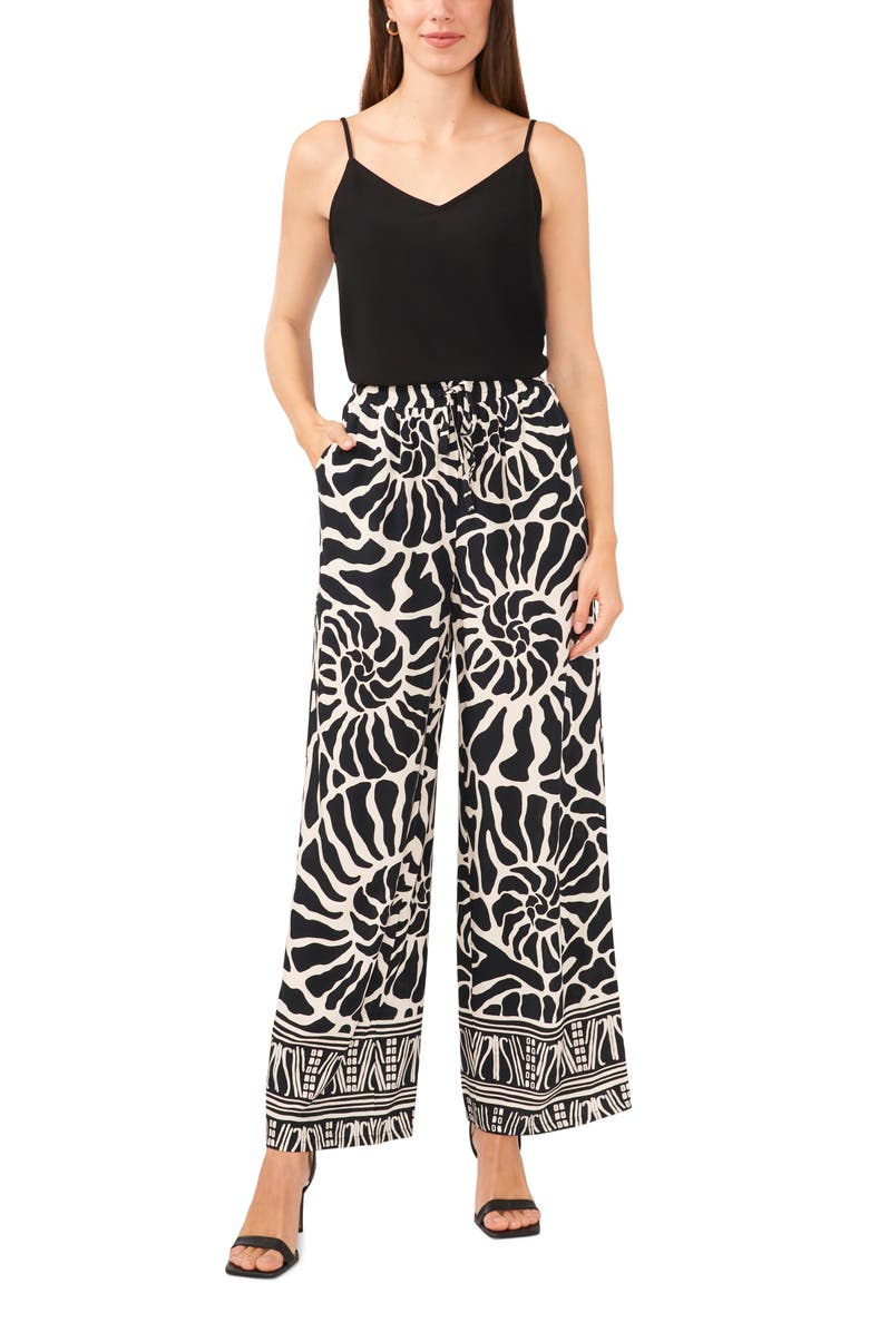 Halogen<sup>®</sup> Print Tie Waist Wide Leg Pants, Alternate, color, 