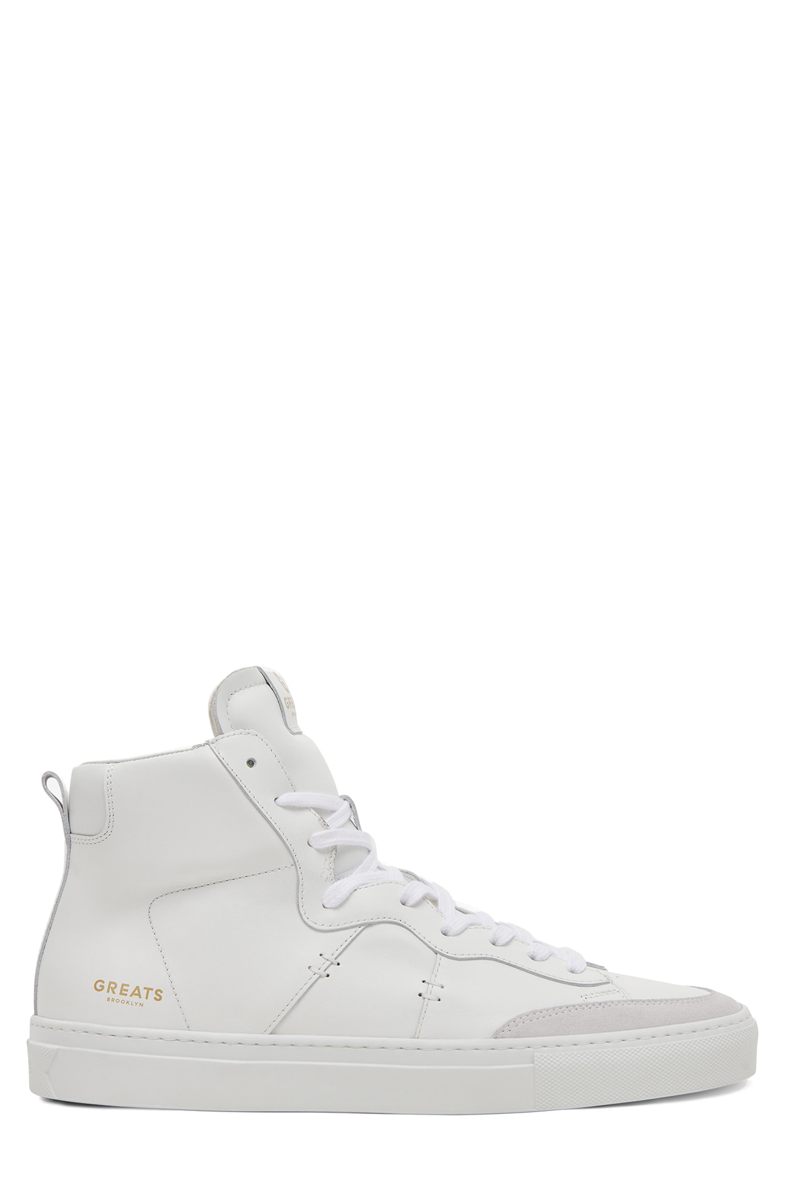 GREATS Royale High Top 2.0 Sneaker, Alternate, color, Blanco