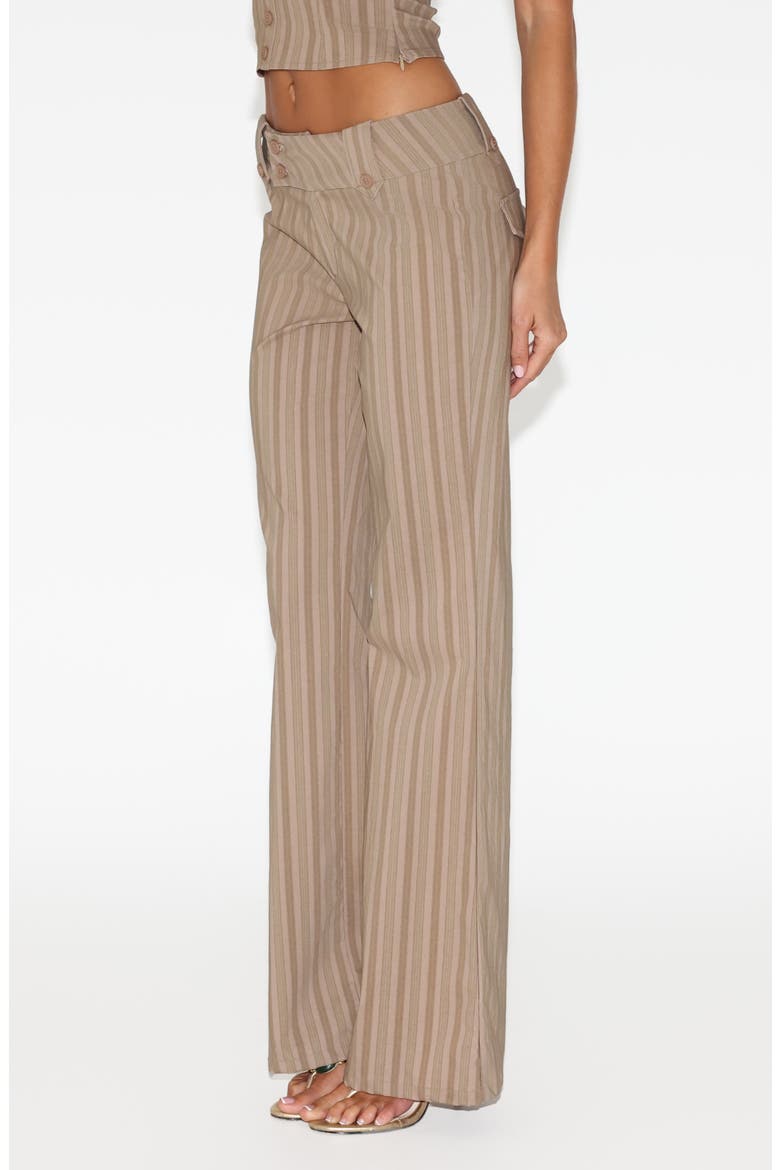 Kittie Flare Pants, Alternate, color, TAUPE STRIPE