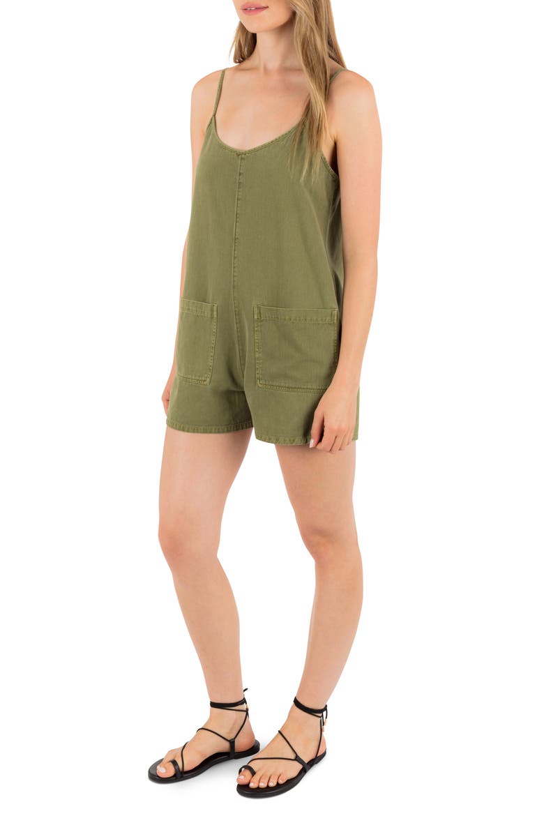 Wavy Days Romper, Alternate, color, VINTAGE MOSS