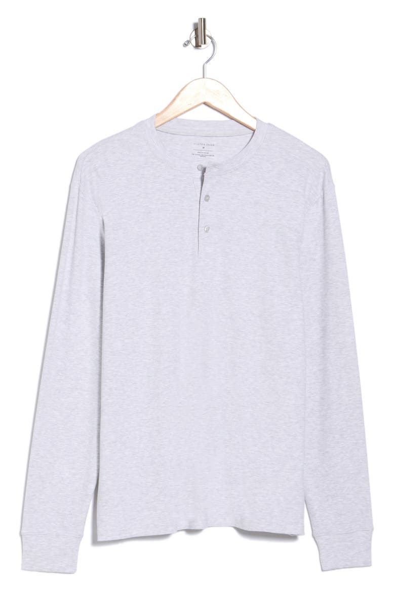 Long Sleeve Textured Henley, Alternate, color, GREY LIGHT HEATHER