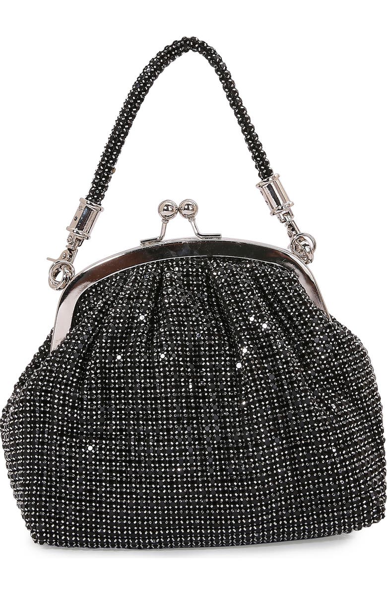 BERNESS Rhinestone Handbag, Main, color, Black