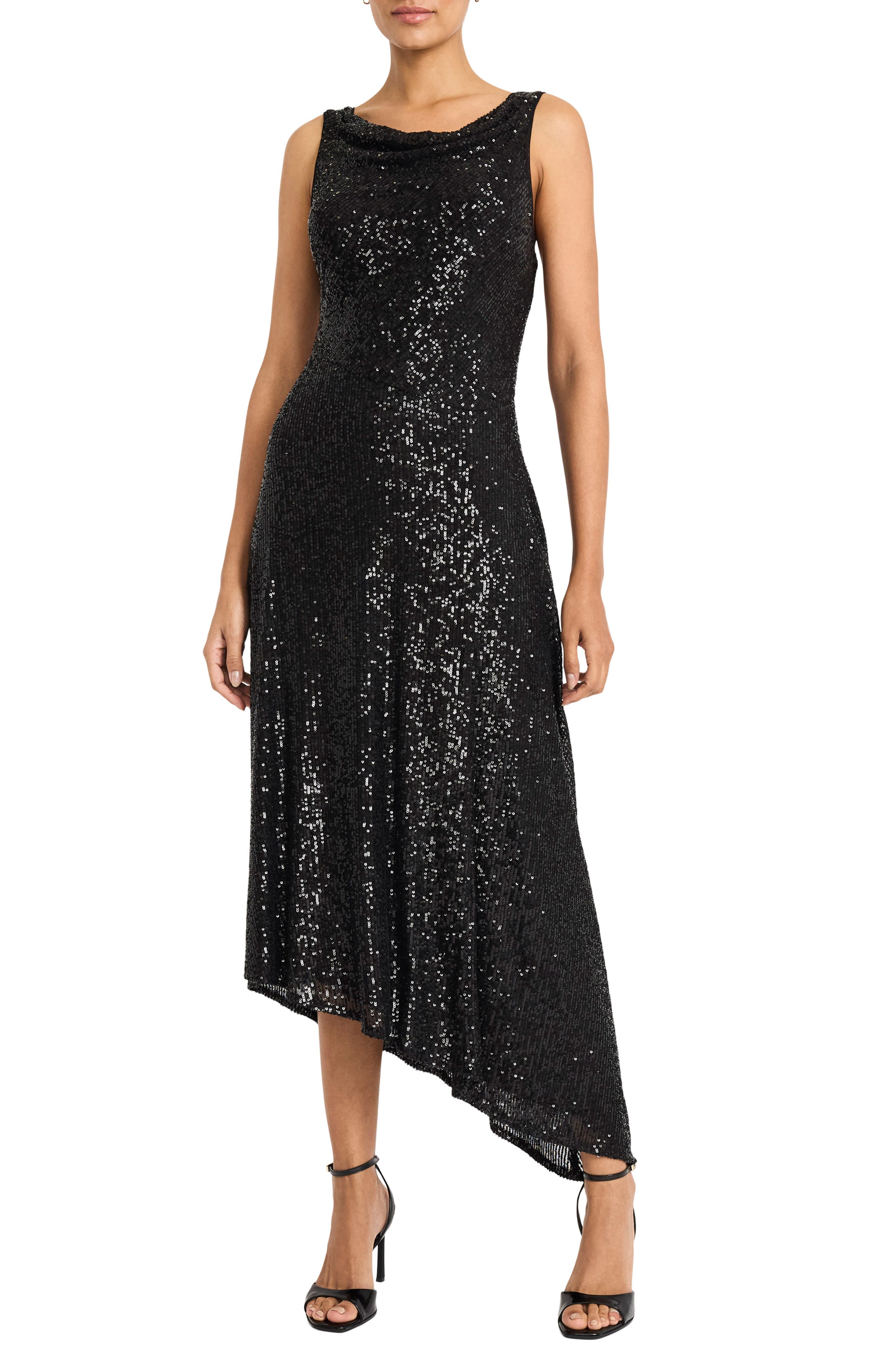 Maggy London Asymmetric Midi Dress