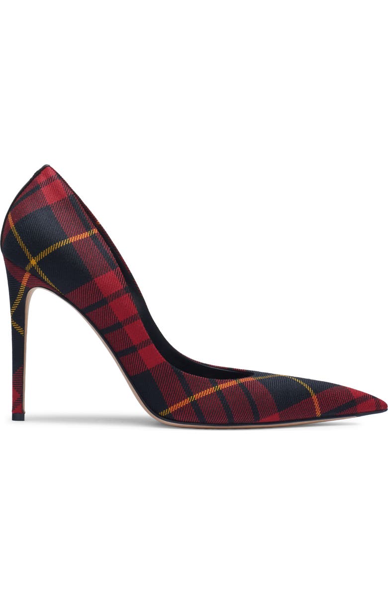 McQueen Tartan Pointed Toe Pump, Alternate, color, Red
