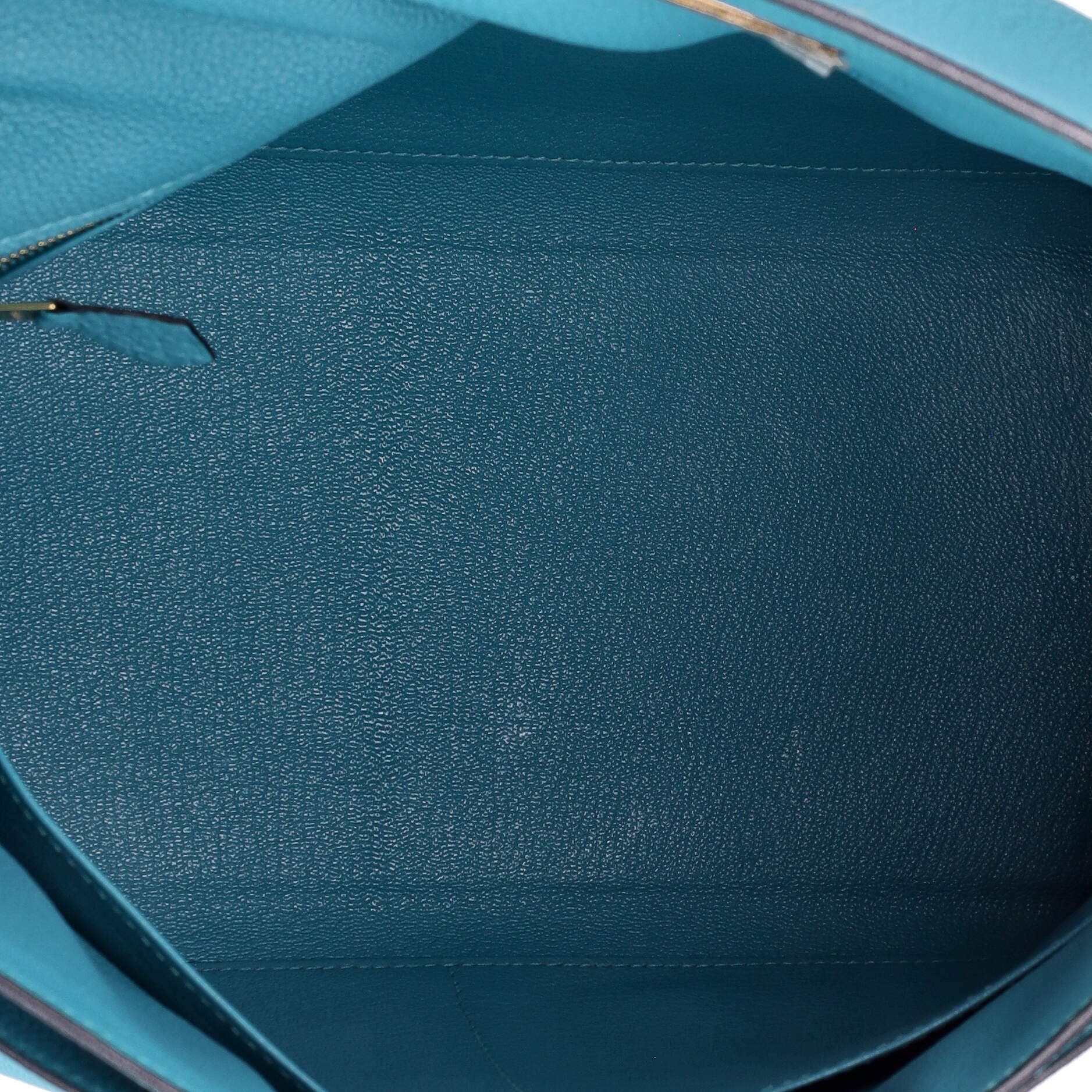 Pre-Owned Hermes Kelly Handbag Blue Togo with Gold Hardware 35, Alternate, color, Turquoise