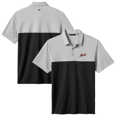 Men's TravisMathew Gray/Black New York Mets Home Run Leader Polo