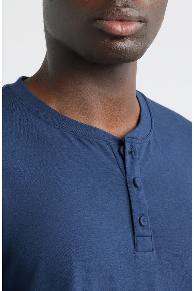 Slumberknit Henley Pajama T-Shirt, Alternate, color, DEEP BLUE