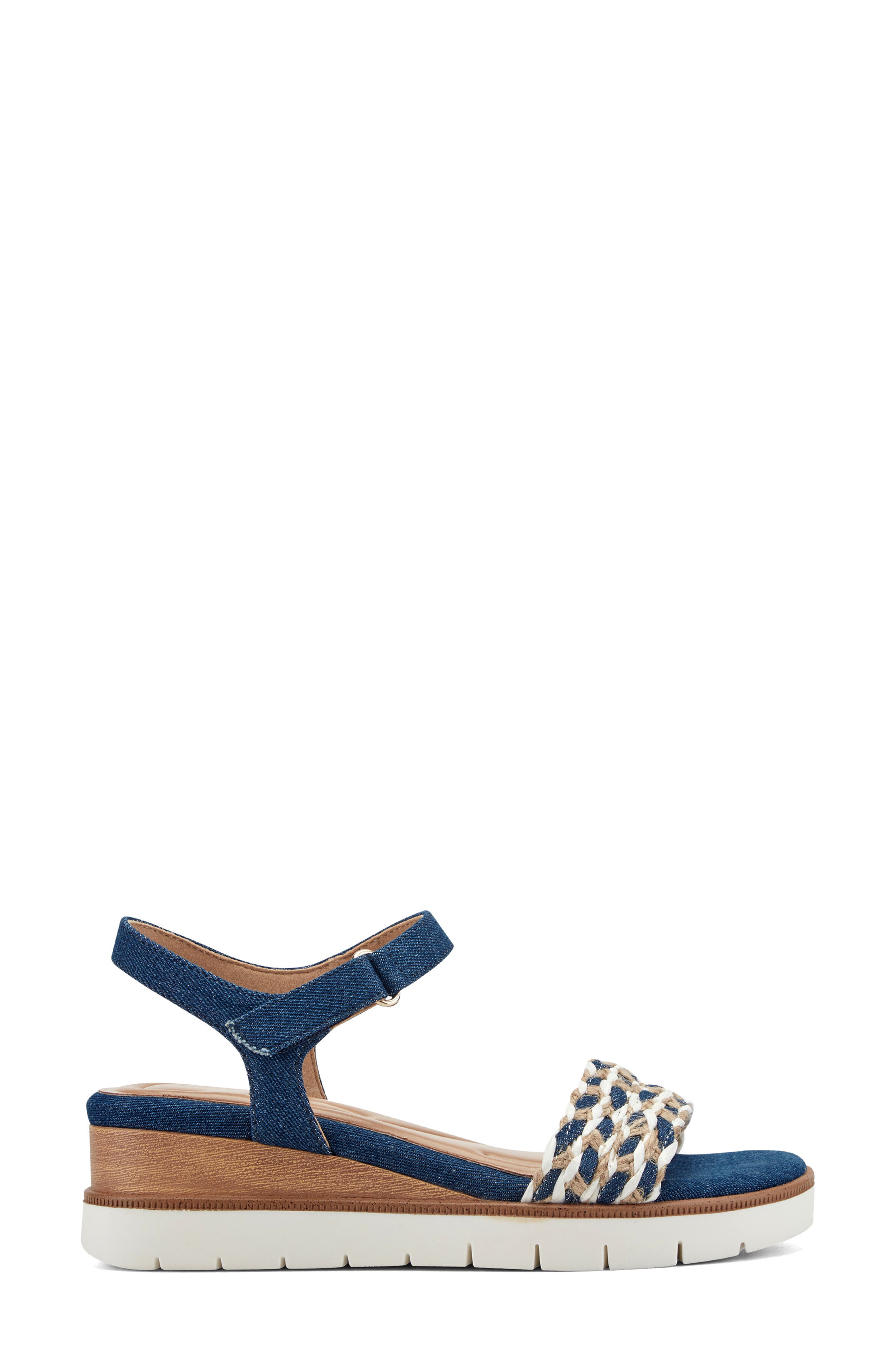 Easy Spirit Edythe Wedge Sandal, Alternate, color, Dark Blue