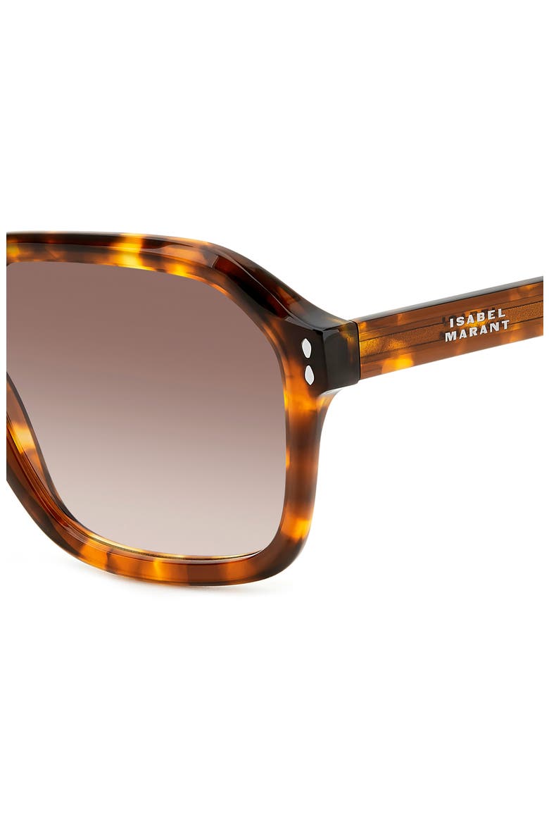 56mm Sqaure Sunglasses, Alternate, color, BROWN HAVANA