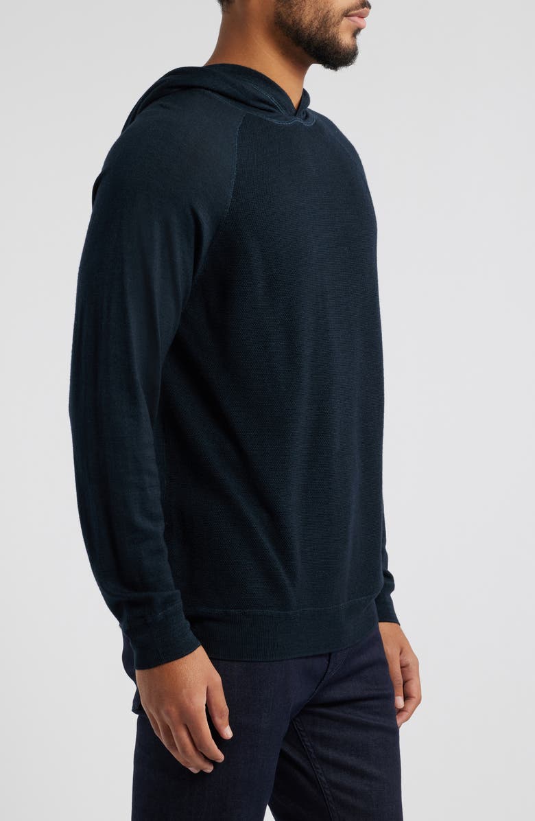 Robert Barakett Newbury Merino Wool Hoodie, Alternate, color, Navy