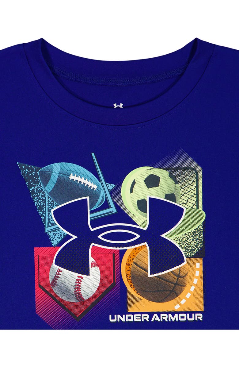 Under Armour Kids' Tech 4 Baller Graphic T-Shirt & Shorts Set, Alternate, color, Royal