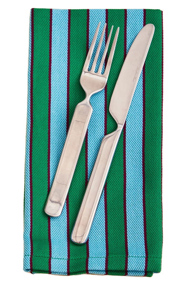 Dusen Dusen Stripe Napkin, Alternate, color, Thyme