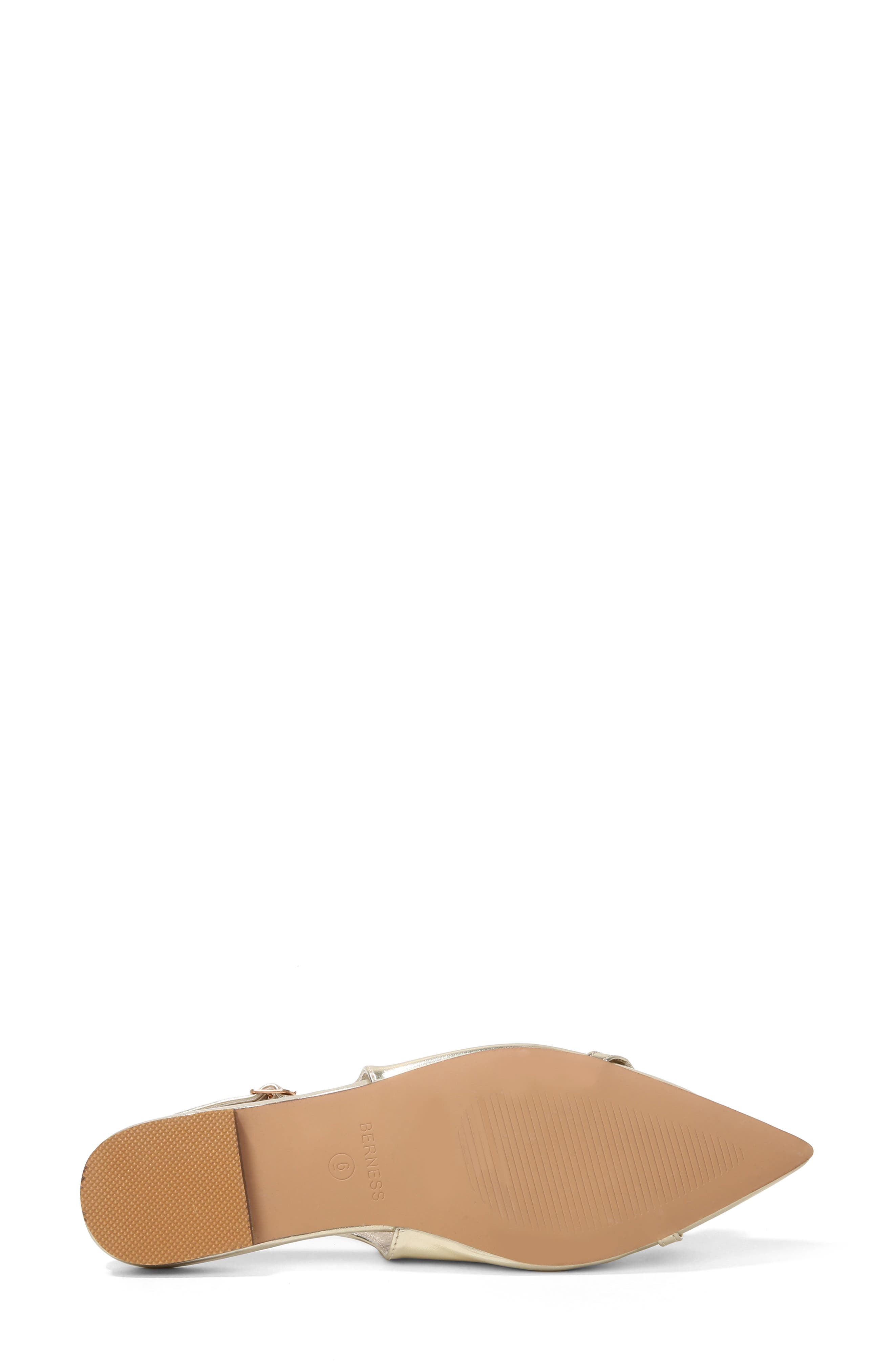 Chantal Pointed Toe Slingback Flat, Alternate, color, GOLD