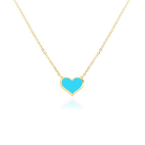 Turquoise Single Heart Necklace