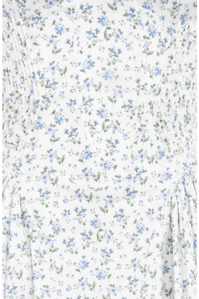 Adabella Floral Pleated Halter Sundress, Alternate, color, PRINT COTTAGE BLUE