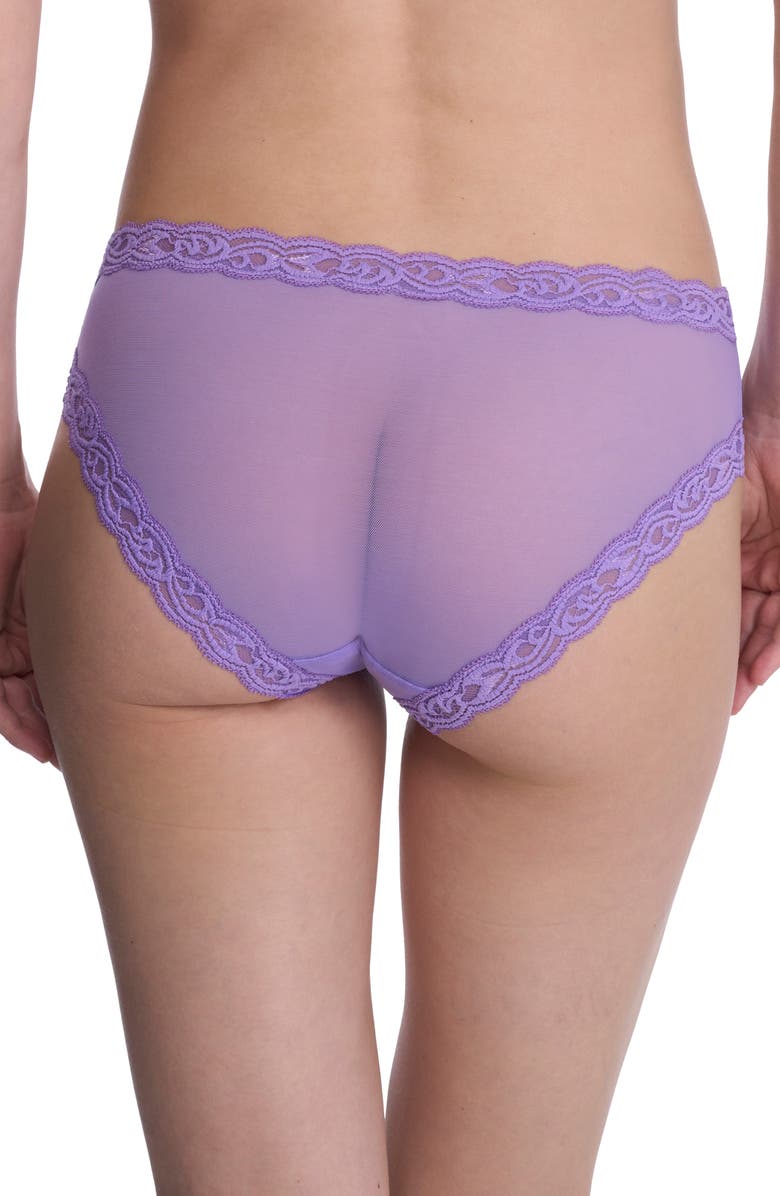 Natori Feathers Hipster Briefs, Alternate, color, Violet Blue