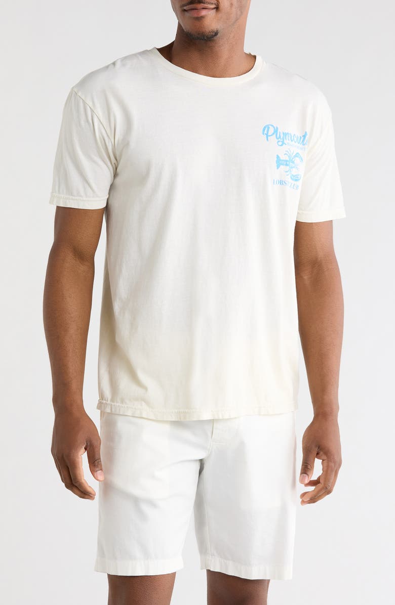 Goodie Two Sleeves Plymouth Lobster Club Graphic T-Shirt, Main, color, Whisper White