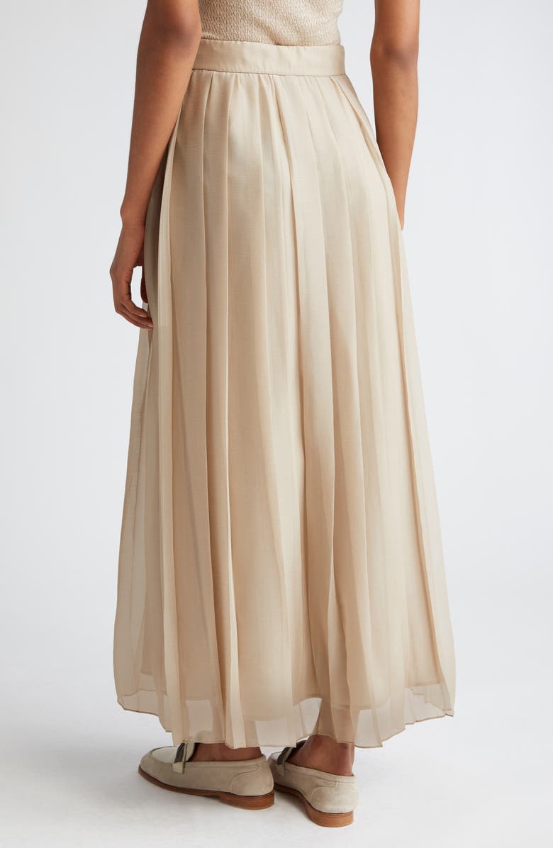 Eleventy Pleated Maxi Skirt, Alternate, color, Sand