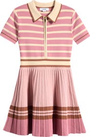 Reiss Kids' Ophelia Stripe Cotton Polo Dress