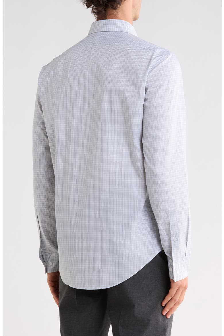 Slim Fit Plaid Dress Shirt, Alternate, color, GREEN MULTI