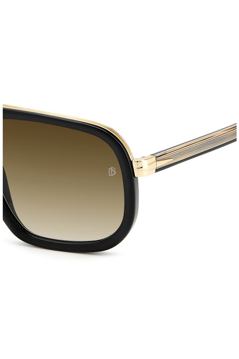 57mm Square Sunglasses, Alternate, color, BLACK GOLD