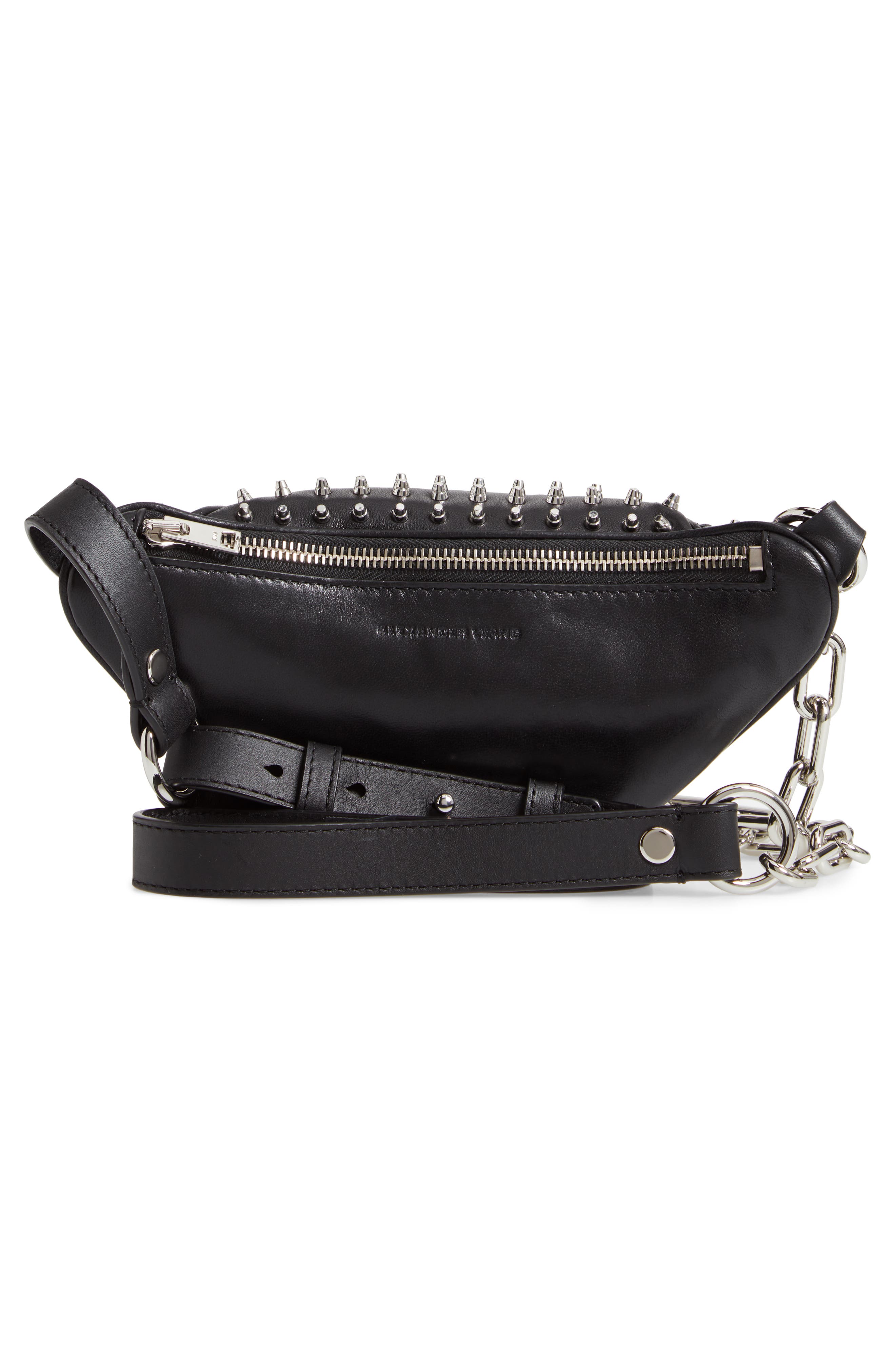 Alexander Wang Attica Studded Lambskin Leather Fanny Pack, Alternate, color, 