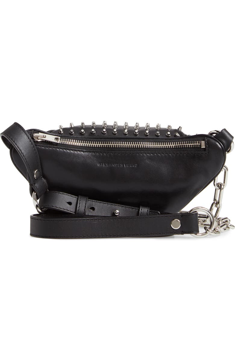 Alexander Wang Attica Studded Lambskin Leather Fanny Pack, Alternate, color,