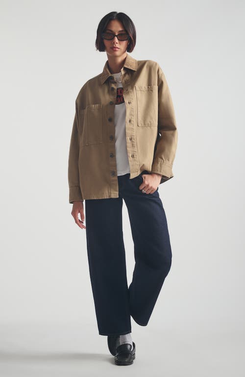 Brooklyn Industries Corduroy Collar Overshirt In Brown