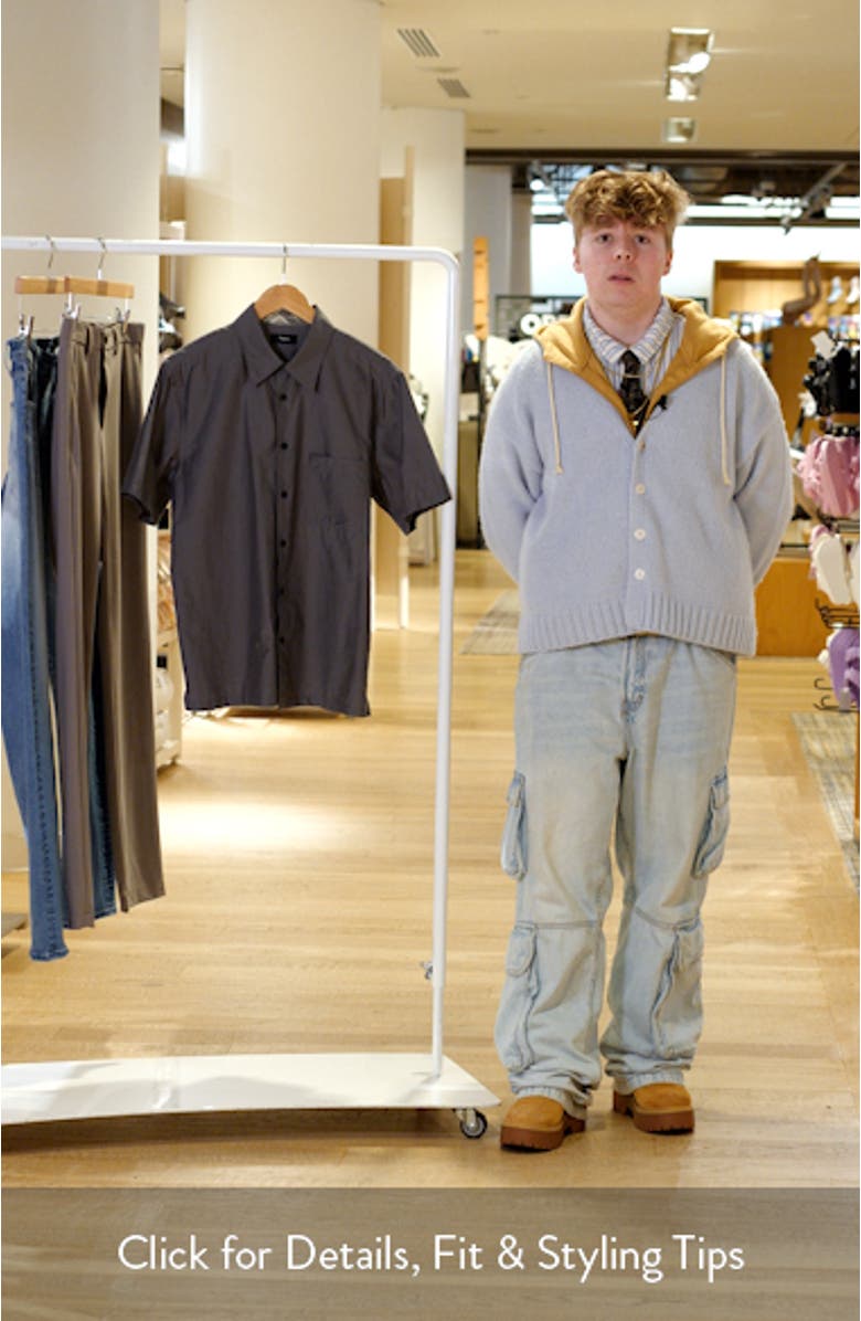 Noll Soft Lawn Short Sleeve Button-Up Shirt, sales video thumbnail