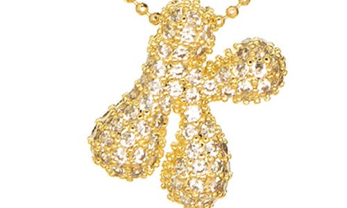 Marlyn Schiff Pavé Bubble Initial Pendant Necklace